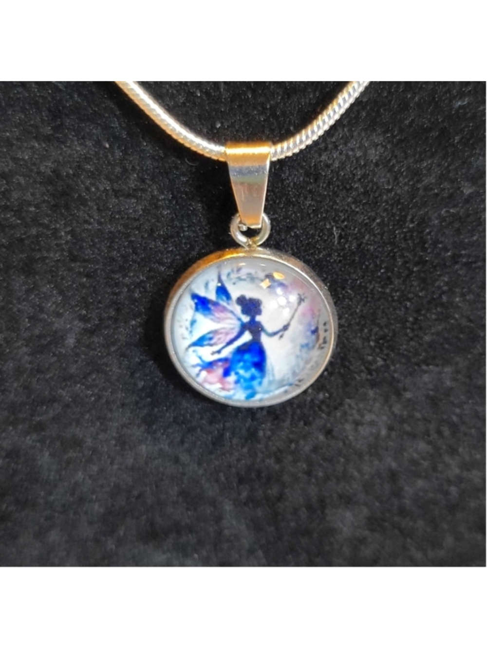 Hand crafted Fairy pendant necklace on 925 Sterling Silver chain #3